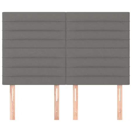 Tête de lit Gris foncé 144 x 5 x 118/128 cm Tissu