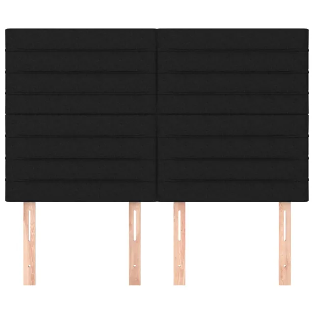 Tête de lit Noir 144x5x118/128 cm Tissu