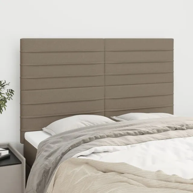 Tête de lit Taupe 144x5x118/128 cm Tissu