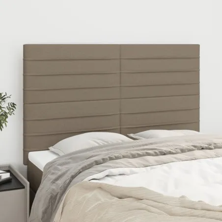 Tête de lit Taupe 144x5x118/128 cm Tissu