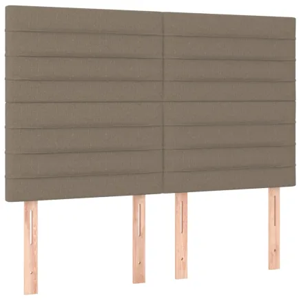 Tête de lit Taupe 144x5x118/128 cm Tissu 2