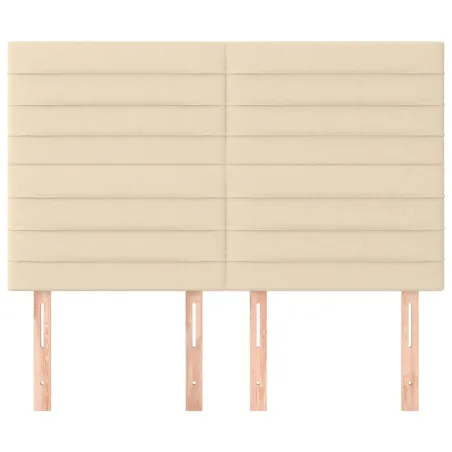 Tête de lit Crème 144x5x118/128 cm Tissu