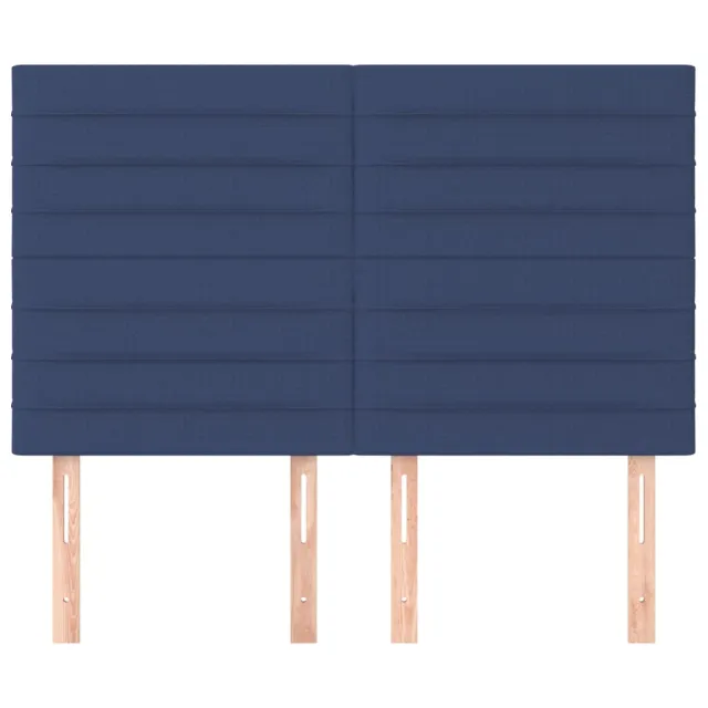 Tête de lit Bleu 144x5x118/128 cm Tissu