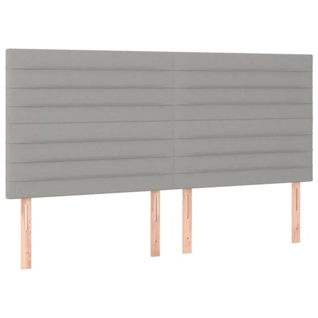 Tête de lit Gris clair 160 x 5 x 118/128 cm Tissu