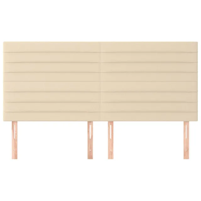 Tête de lit Crème 160x5x118/128 cm Tissu
