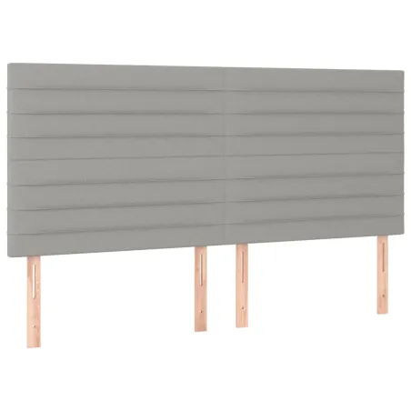 Tête de lit Gris clair 180 x 5 x 118/128 cm Tissu
