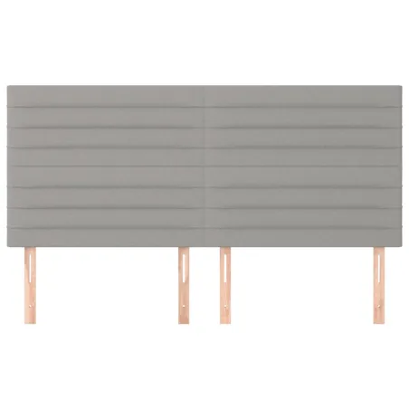 Tête de lit Gris clair 180 x 5 x 118/128 cm Tissu