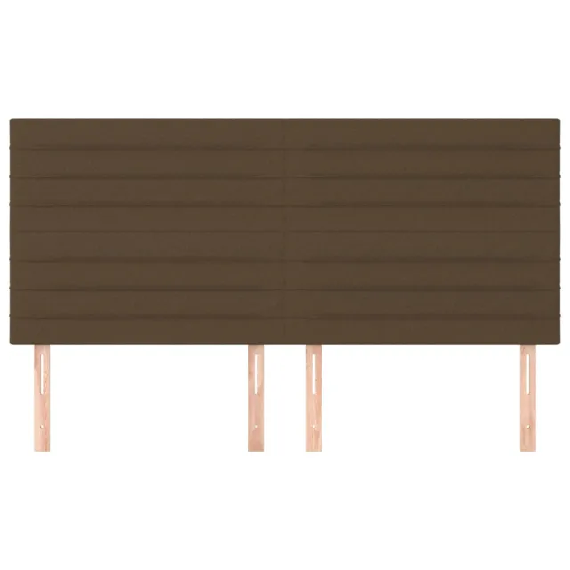 Tête de lit marron foncé 180 x 5 x 118/128 cm Tissu