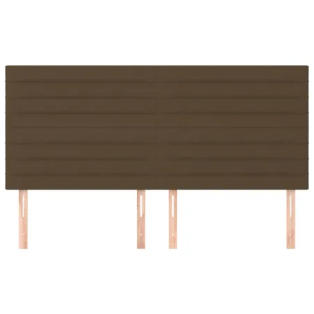 Tête de lit marron foncé 180 x 5 x 118/128 cm Tissu