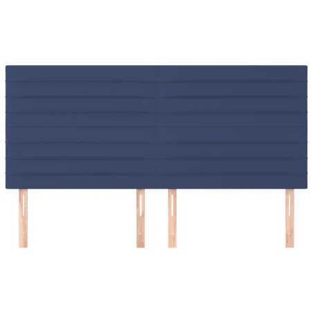 Tête de lit Bleu 180x5x118/128 cm Tissu