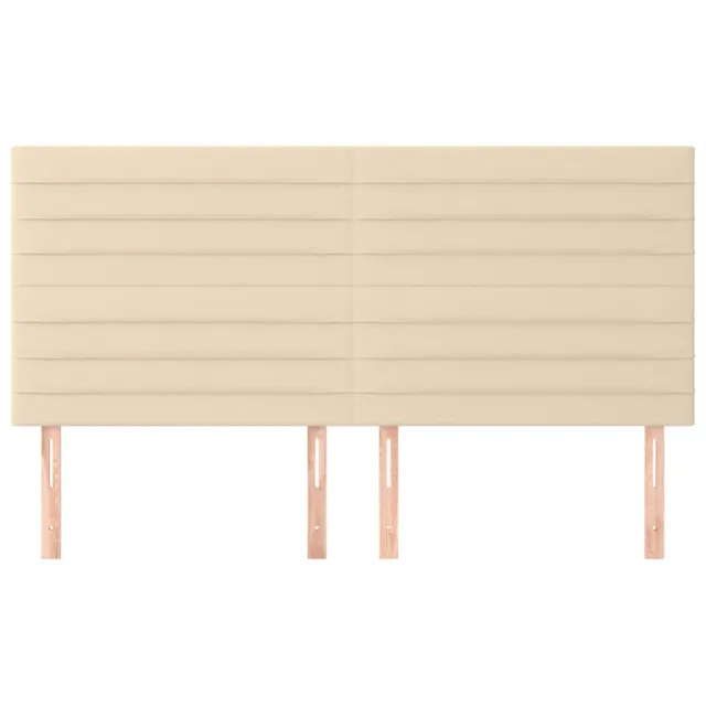 Tête de lit Crème 200x5x118/128 cm Tissu