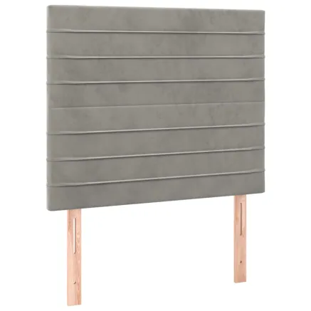 Tête de lit Gris clair 80x5x118/128 cm Velours 2