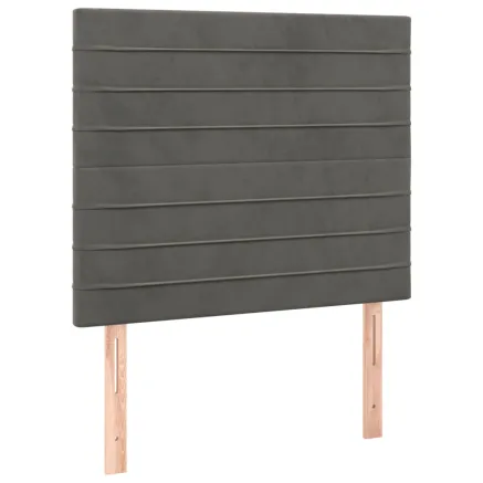 Tête de lit Gris foncé 80x5x118/128 cm Velours 2