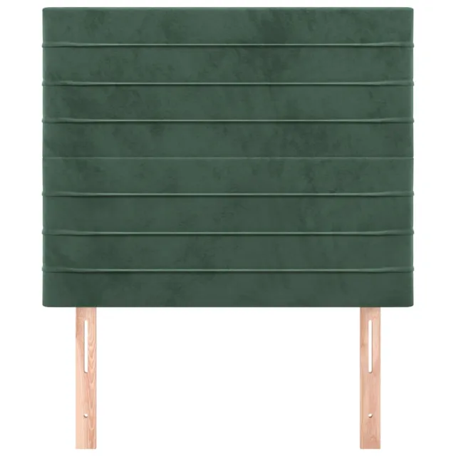 Tête de lit Vert foncé 80x5x118/128 cm Velours