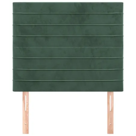 Tête de lit Vert foncé 80x5x118/128 cm Velours