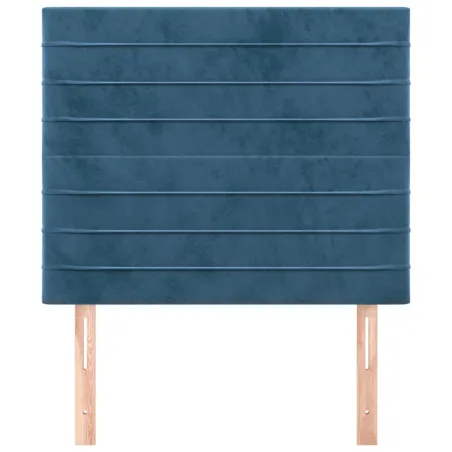 Tête de lit Bleu foncé 80x5x118/128 cm Velours