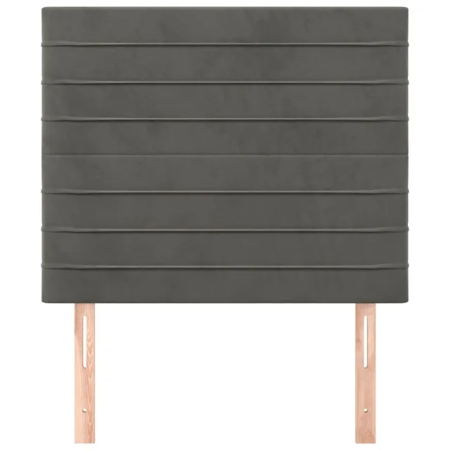 Tête de lit Gris foncé 90x5x118/128 cm Velours