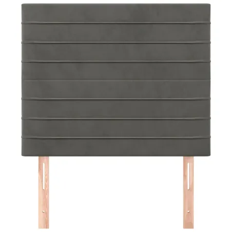Tête de lit Gris foncé 90x5x118/128 cm Velours