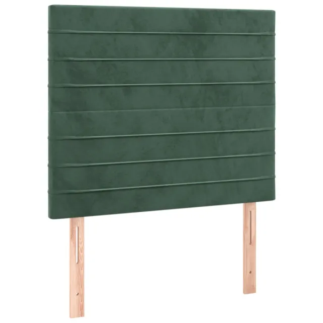 Tête de lit Vert foncé 90x5x118/128 cm Velours