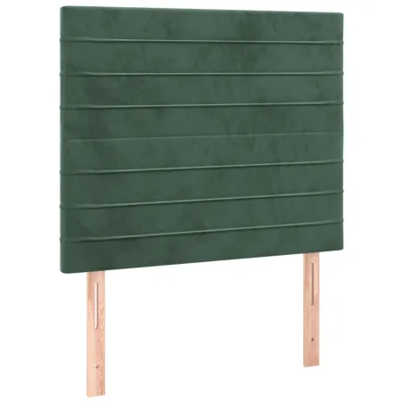 Tête de lit Vert foncé 90x5x118/128 cm Velours
