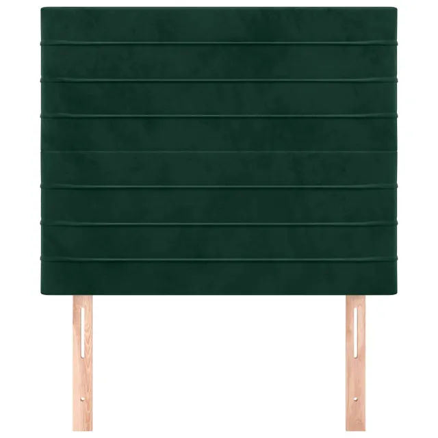 Tête de lit Vert foncé 90x5x118/128 cm Velours