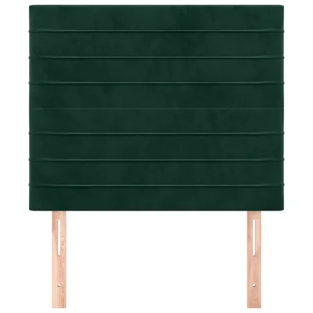Tête de lit Vert foncé 90x5x118/128 cm Velours
