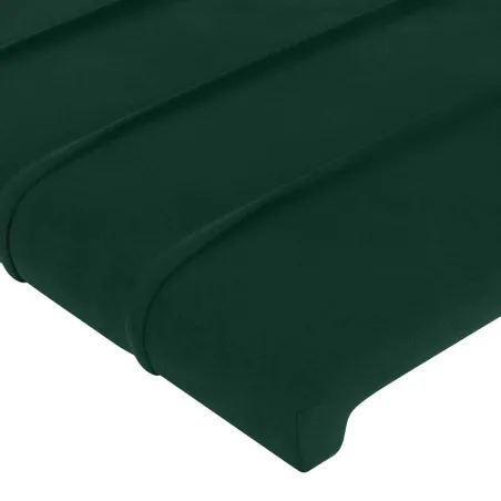 Tête de lit Vert foncé 90x5x118/128 cm Velours