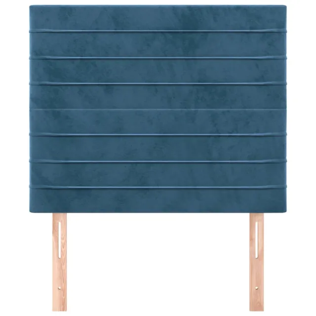 Tête de lit Bleu foncé 90x5x118/128 cm Velours