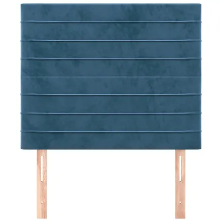 Tête de lit Bleu foncé 90x5x118/128 cm Velours