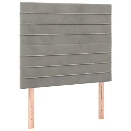 Tête de lit Gris clair 100x5x118/128 cm Velours