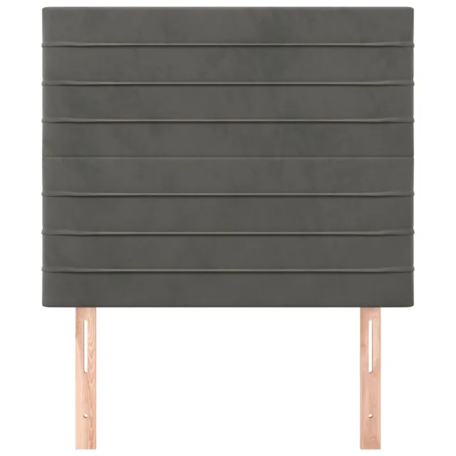 Tête de lit Gris foncé 100x5x118/128 cm Velours