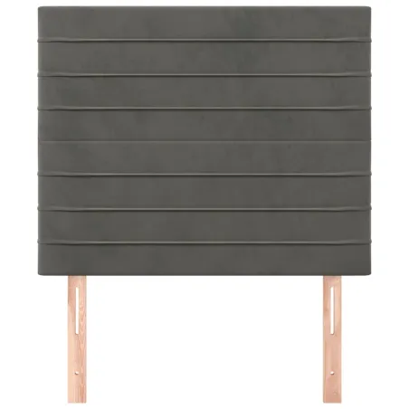Tête de lit Gris foncé 100x5x118/128 cm Velours