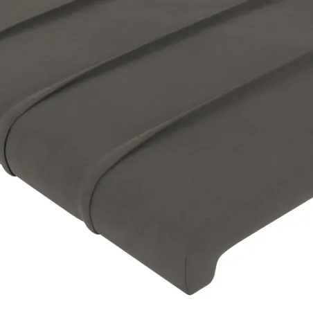 Tête de lit Gris foncé 100x5x118/128 cm Velours