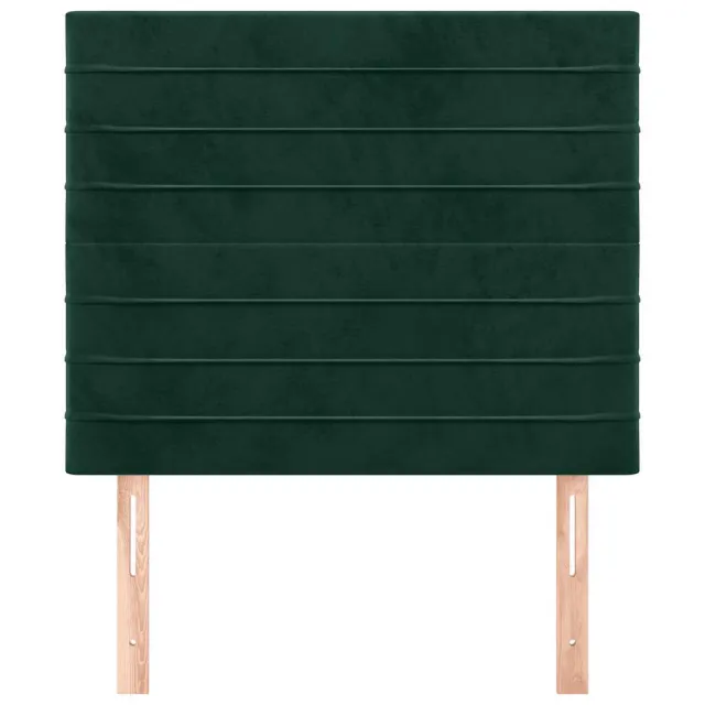 Tête de lit Vert foncé 100x5x118/128 cm Velours
