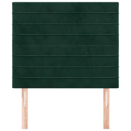 Tête de lit Vert foncé 100x5x118/128 cm Velours