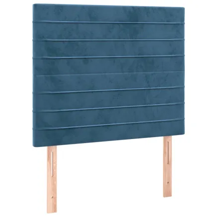 Tête de lit Bleu foncé 100x5x118/128 cm Velours 2