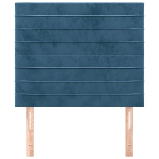Tête de lit Bleu foncé 100x5x118/128 cm Velours
