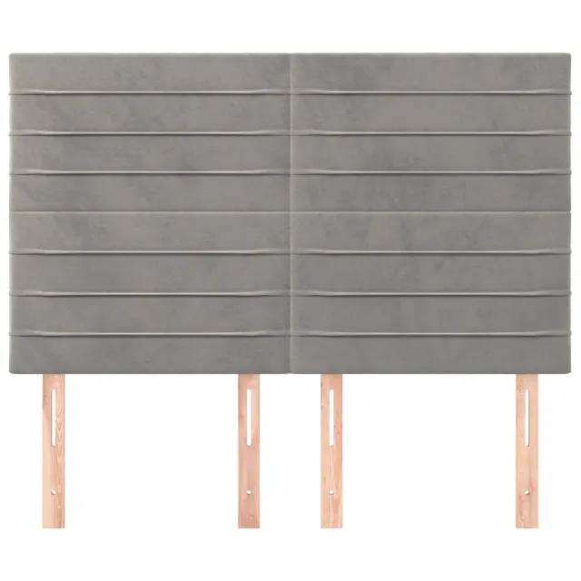 Tête de lit Gris clair 144 x 5 x 118/128 cm Velours