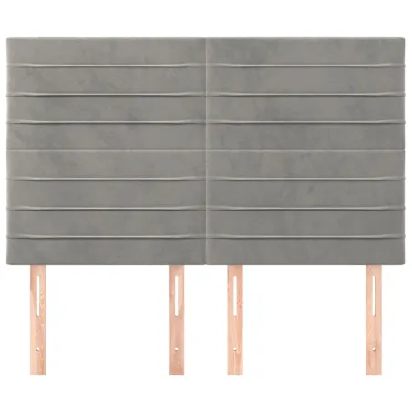 Tête de lit Gris clair 144 x 5 x 118/128 cm Velours