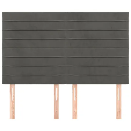 Tête de lit Gris foncé 144 x 5 x 118/128 cm Velours