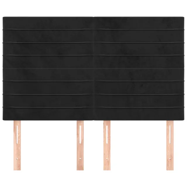 Tête de lit Noir 144x5x118/128 cm Velours
