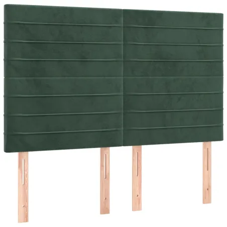 Tête de lit Vert foncé 144 x 5 x 118/128 cm Velours
