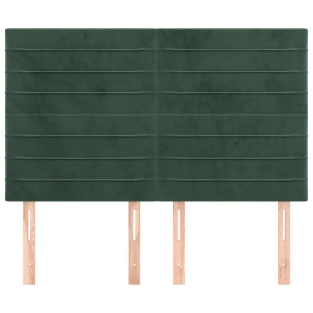 Tête de lit Vert foncé 144 x 5 x 118/128 cm Velours