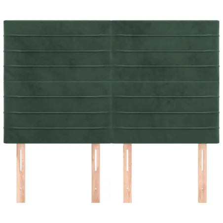 Tête de lit Vert foncé 144 x 5 x 118/128 cm Velours