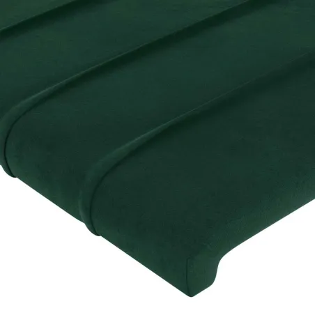 Tête de lit Vert foncé 144 x 5 x 118/128 cm Velours