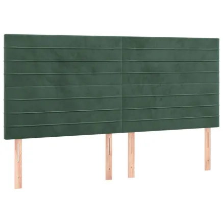 Tête de lit Vert foncé 160x5x118/128 cm Velours 2