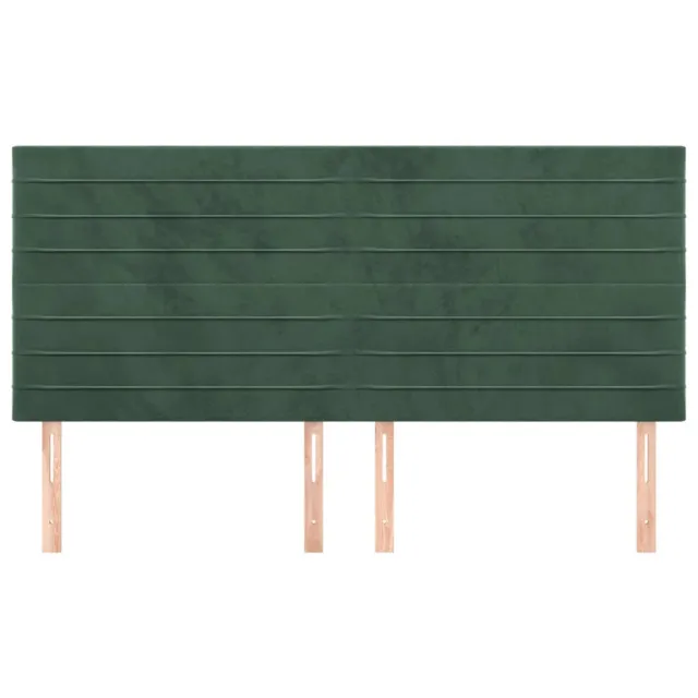Tête de lit Vert foncé 160x5x118/128 cm Velours