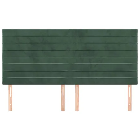 Tête de lit Vert foncé 160x5x118/128 cm Velours