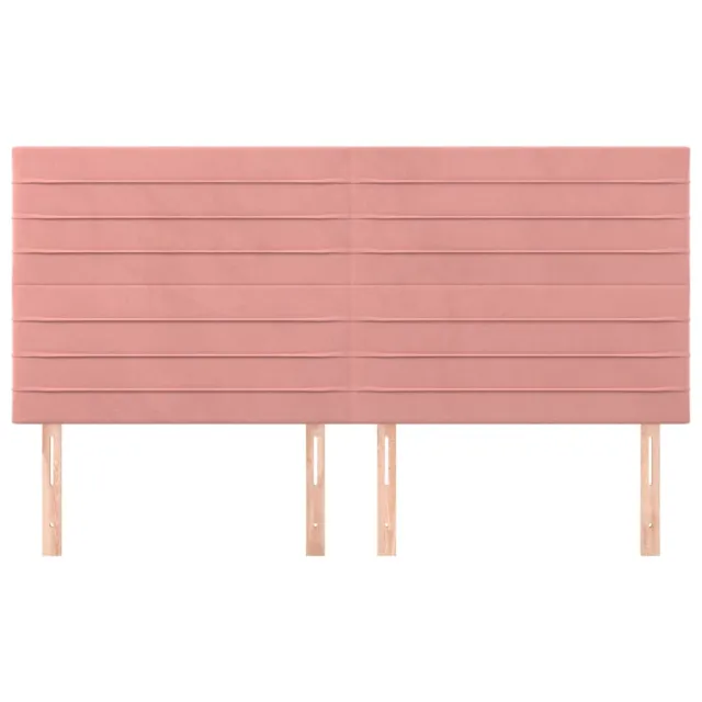 Tête de lit Rose 160x5x118/128 cm Velours