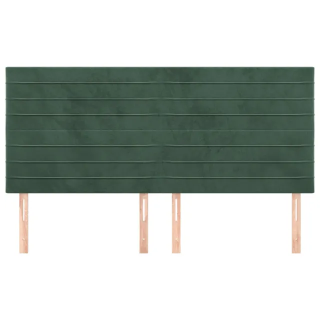 Tête de lit Vert foncé 180x5x118/128 cm Velours